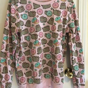 Adorable Pusheen pink donut sweater